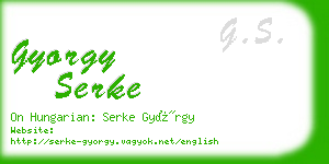 gyorgy serke business card